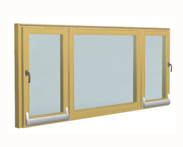 Ventana de madera corredera oscilobatiente PSK triple hoja